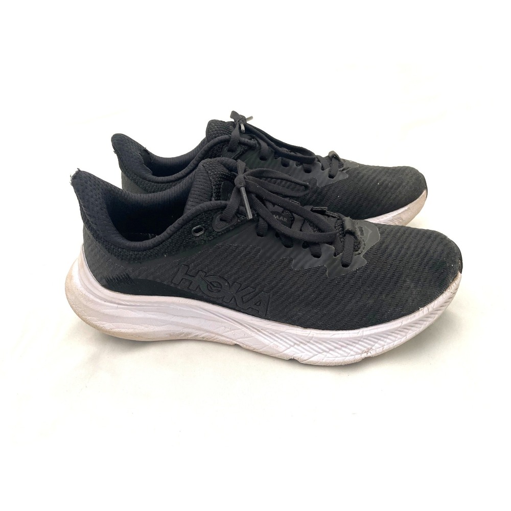 Hoka Solimar Running Shoes Womens 8 Black White Low Top Sneakers 1123075